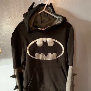 Youth hooded sweatshirt by H&M Batman black silver size 8-10 youth